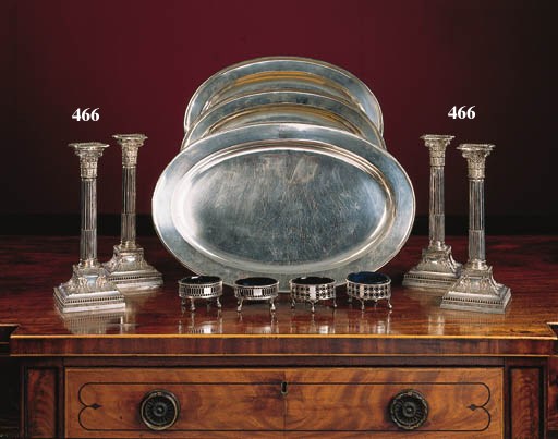 A set of four Victorian candlesticks