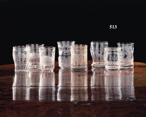 A Bohemian cylindrical beaker