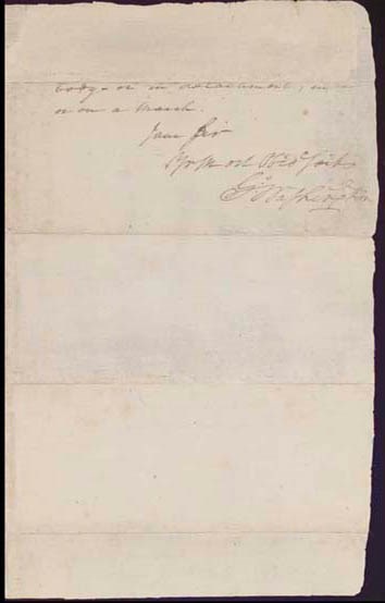 WASHINGTON, George. Letter signed ("G:o Washington"), as Commander in Chief, to Clement Biddle, 29 May 1779. 2¼ pages, folio, creases repaired affecting a few words, portion of leaf below signature replaced, a dove and olive branch watermark on one side, and portion of the royal watermark on the other.