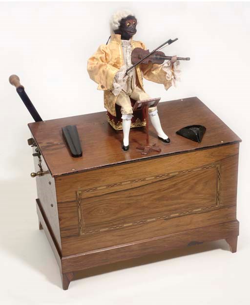 A barrel organ with monkey automaton