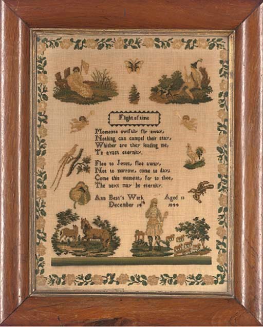 TWO SAMPLERS BY ANN BEST AND CAROLINE JONES