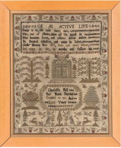 A SAMPLER BY CHARLOTTE HALL, DATED 1816