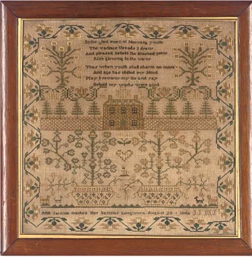FOUR SAMPLERS, MID-19TH CENTURY