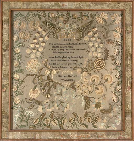A SAMPLER BY MARYANN NORTON, DATED 1822