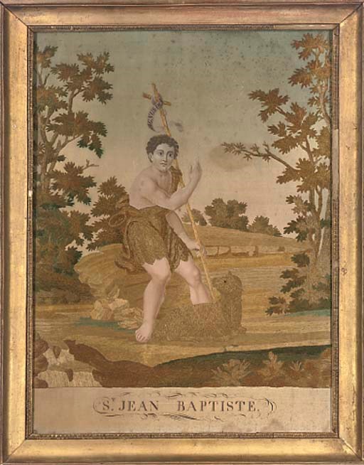 A SILKWORK PICTURE OF JOHN THE BAPTIST
