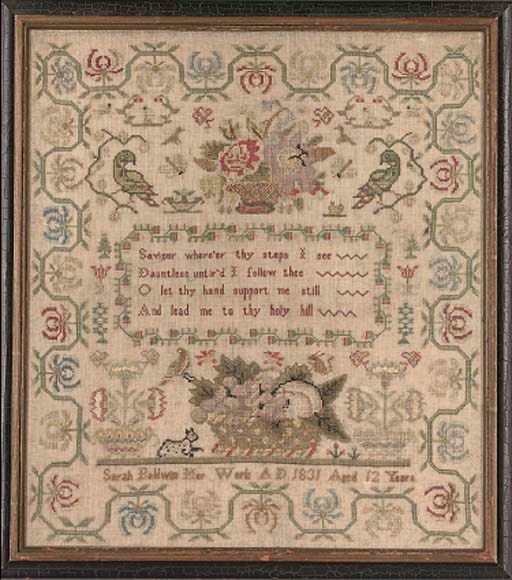 A SAMPLER BY SARAH BALDWIN, DATED 1831