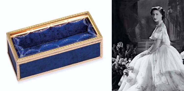 A RUSSIAN VARI-COLOURED GOLD-MOUNTED LAPIS LAZULI AND CUT GLASS BOX