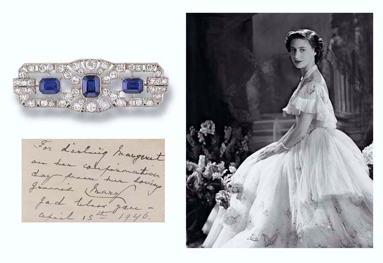 AN ART DECO SAPPHIRE AND DIAMOND BROOCH