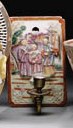 A 'MANDARIN PALETTE' PLAQUE MOUNTED AS A SCONCE