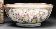 A FAMILLE ROSE PUNCHBOWL