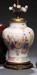 A FAMILLE ROSE BALUSTER JAR