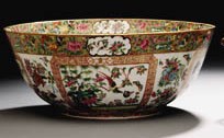 A 'CANTON FAMILLE ROSE' PUNCHBOWL