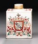 AN ARMORIAL TEA CADDY