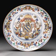 A LARGE ARMORIAL PLATE
