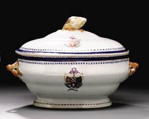 AN ARMORIAL SOUP TUREEN AND COVER