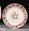 A PAIR OF AMERICAN MARKET CRESTED AND INITIALLED PLATES