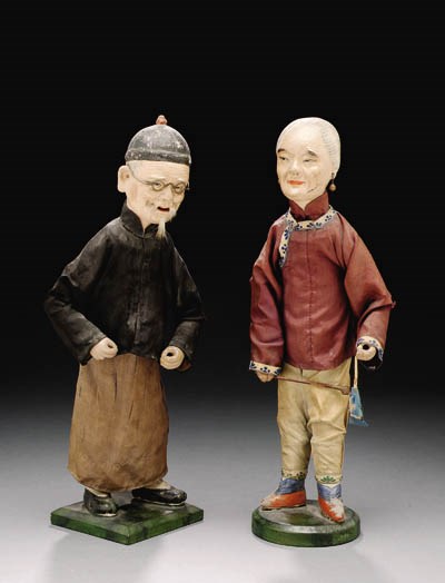 A PAIR OF CHINA TRADE FIGURES