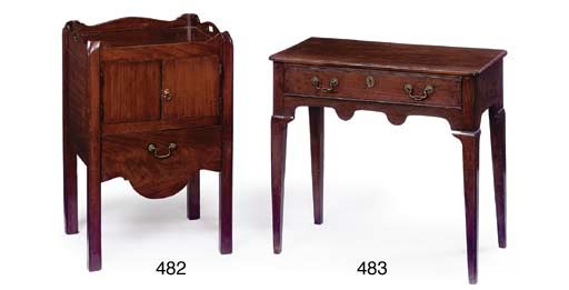 A GEORGE III MAHOGANY SIDE TABLE