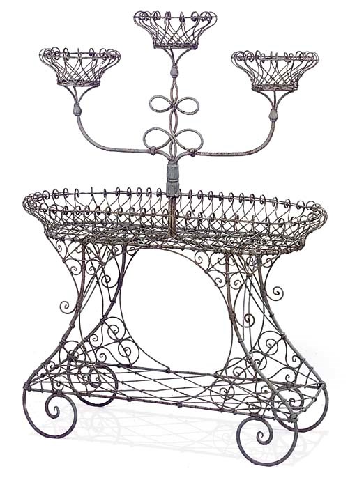 A LATE REGENCY VICTORIAN WIREWORK PLANTER