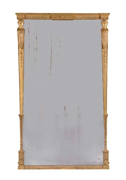 A LATE VICTORIAN GILTWOOD OVERMANTEL MIRROR