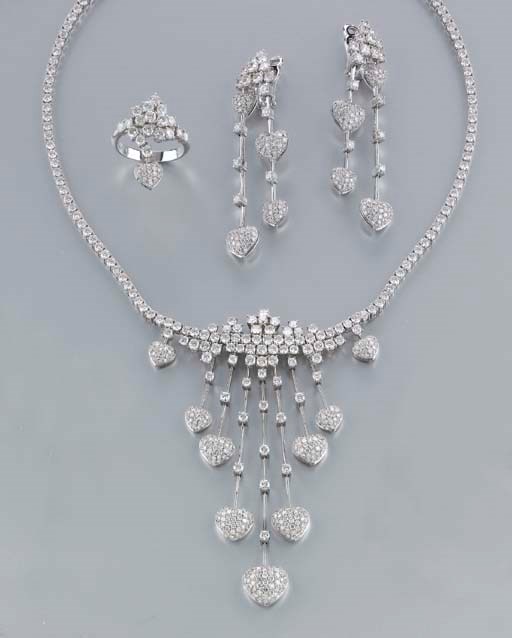 PARURE IN ORO BIANCO E BRILLANTI