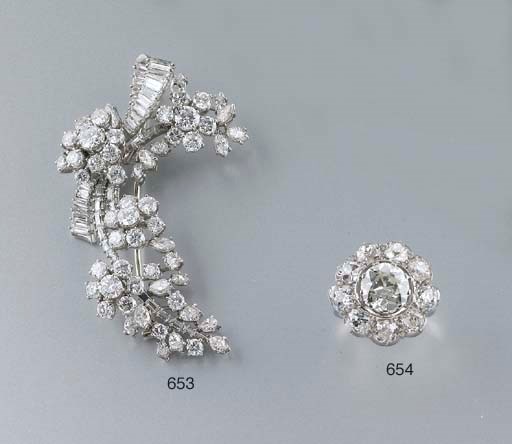 SPILLA IN PLATINO E DIAMANTI