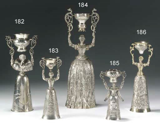 COPPA DELL'AMORE "WAGER CUP" IN ARGENTO CON PARTICOLARI DORATI