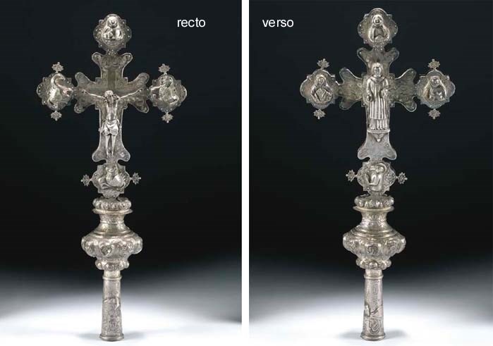 INTERESSANTE CROCE ASTILE IN ARGENTO