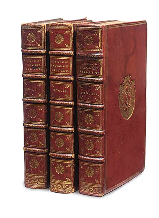 [BOZE, Claude Gros de (1680-1753)]. Histoire de l'Académie des Inscriptions et Belles-Lettres depuis son établissement, avec les éloges des académiciens morts depuis son renouvellement. Paris: Hippolyte-Louis Guerin, 1740.