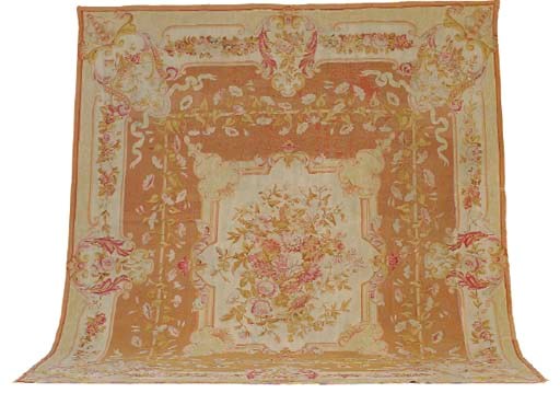 AN AUBUSSON CARPET,