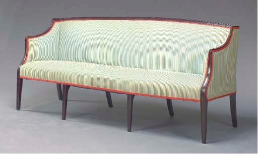 A GEORGE III MAHOGANY SOFA,