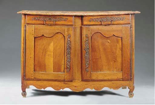 A PROVINCIAL LOUIS XV WALNUT BUFFET,