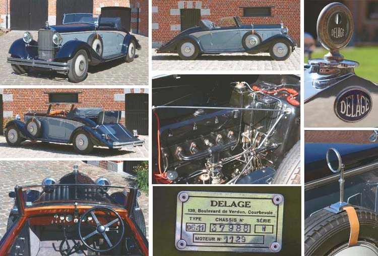 1934 DELAGE D6 11 CABRIOLET