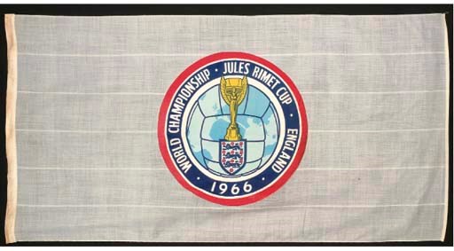 A WHITE 1966 WORLD CUP FLAG