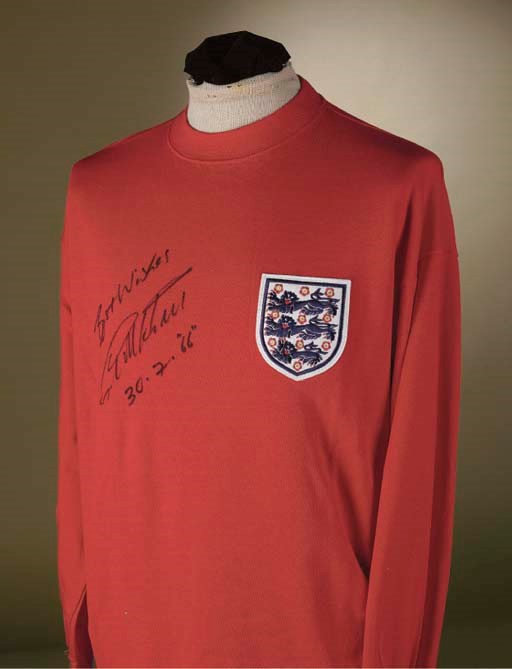 A TOFFS REPLICA RED 1966 WORLD CUP FINAL SHIRT