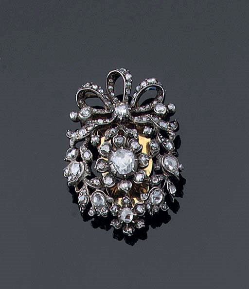 A ROSE-CUT DIAMOND-SET CLIP/BROOCH, BY J. ROZENDAAL