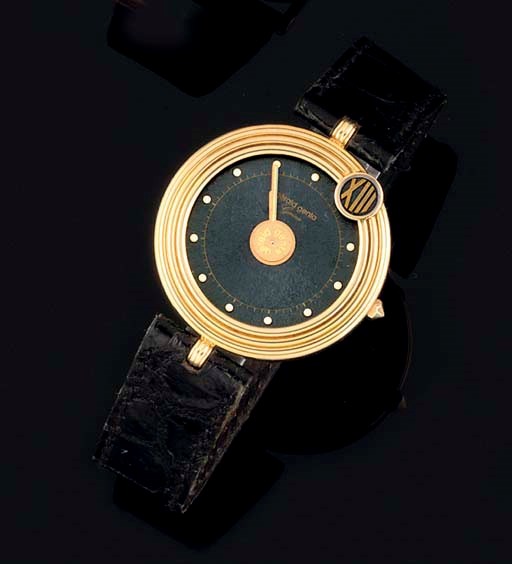Gerald Genta. An 18ct Gold Circular Automatic Wristwatch