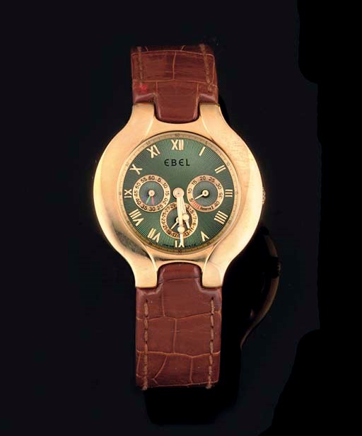 Ebel. An 18ct Gold Automatic Wristwatch with Power Reserve indication and Date