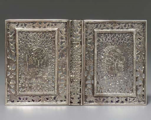 [SILVER BOOK COVER.] Continental, 18th-19th century.