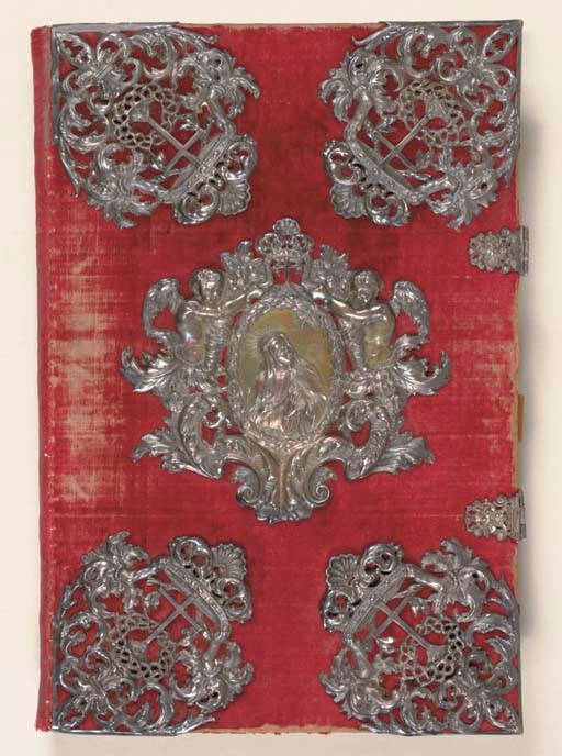 [SILVER AND VELVET BINDING.] Missale Romanum ex. Decr. Sacrosancti Consilii Tridentini restitutum, PII U Pontificis Max... Venice: Cieras, 1684.