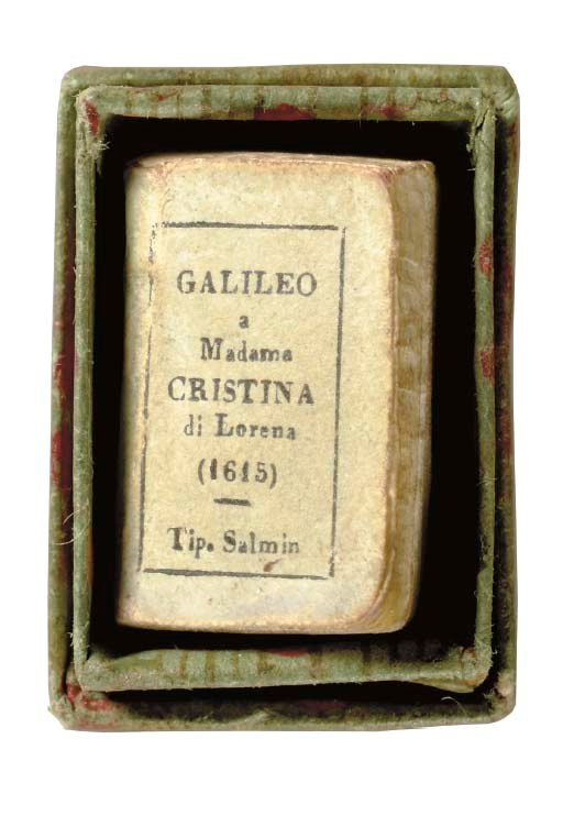 [MINIATURE BOOK]. GALILEO. Galileo a Madama Cristina di Lorena. Padua: Tipogr. Salmin, 1896 (i.e. May 1897).