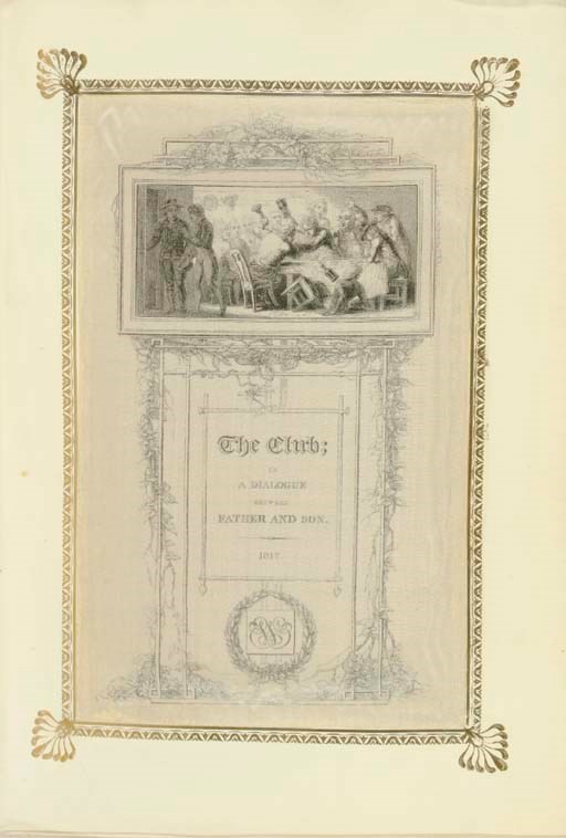 PUCKLE, James. The Club: In Dialogue Between Father and Son. London: Johnson, 1817.
