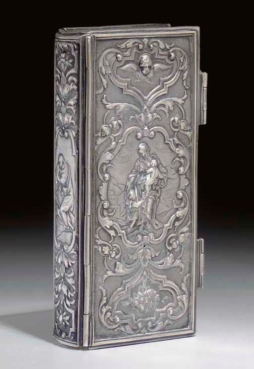 [SILVER BINDING.] The Book of Common Prayer. London: G.E. Eyre and W. Spottiswoode, [ca 1850-60]. -- BIBLE, New Testament, English. Oxford: University Press, [ca 1850-60].