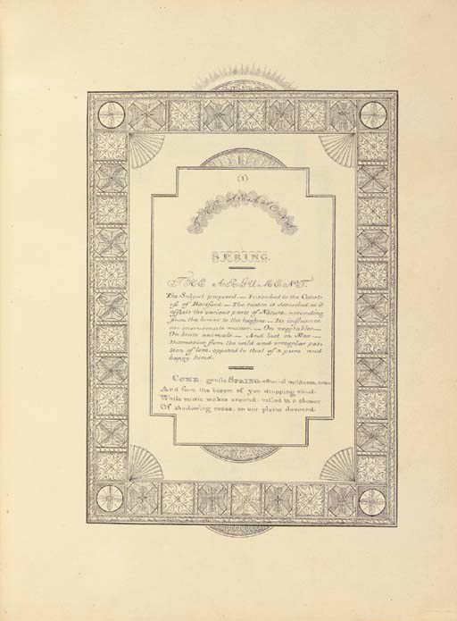 [THOMSON, James (1700-1748).] MacKAY, George. "The Seasons." Calligraphic manuscript. Brussels, 1823.