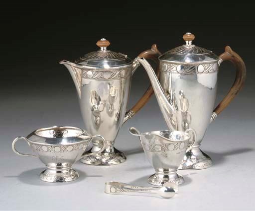 A LIBERTY & CO. SILVER COFFEE SET