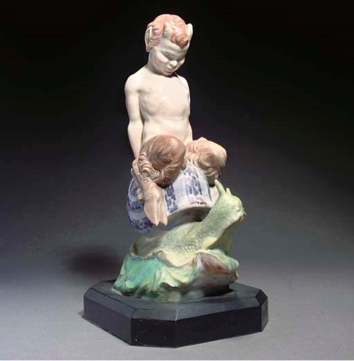 A CHARLES VYSE 'THE MORNING RIDE' POTTERY FIGURE