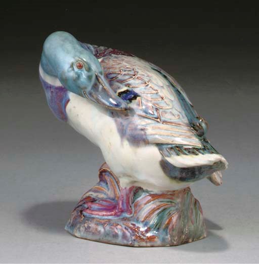 A CHARLES VYSE AND BARBARA WALLER POTTERY MALLARD DRAKE