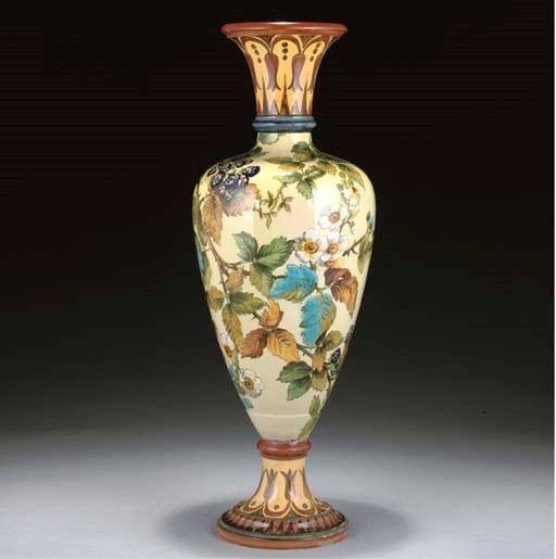 A DOULTON LAMBETH FAIENCE VASE