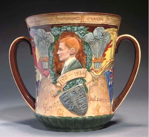A ROYAL DOULTON KING EDWARD VIII CORONATION LOVING CUP
