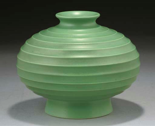 A WEDGWOOD MATT GREEN VASE